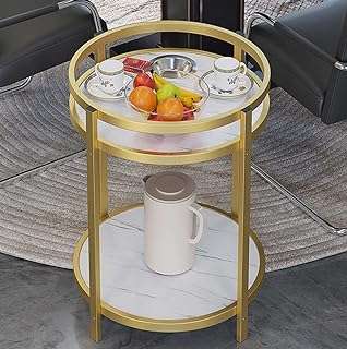 Table d'appoint table ronde avec cadre en métal basse à 2. Faites de bonnes affaires en matière d'électroménager sur DIAYTAR COTE D'IVOIRE  ! Notre boutique en ligne propose une large gamme d'appareils ménagers à des prix imbattables. Que ce soit pour une machine à laver, un réfrigérateur ou un aspirateur, vous trouverez tout ce dont vous avez besoin chez nous.