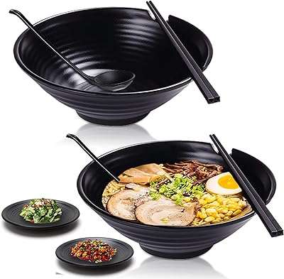 Lot de 2 bols à ramen incassables grande capacité de 38 oz avec baguettes et assiettes. Dites adieu aux prix exorbitants avec DIAYTAR COTE D'IVOIRE, votre destination en ligne pour des produits discount de qualité. Du dernier cri en matière d'électroménager aux tendances de la mode à prix réduits, notre boutique en ligne propose une large gamme d'articles à des prix imbattables. Ne manquez pas nos offres spéciales qui vous permettront de réaliser d'énormes économies.