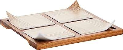 Plateau de service peu profond avec 4 petites assiettes 245. DIAYTAR COTE D'IVOIRE  - votre guichet unique pour des achats discount en ligne. Parcourez notre catalogue diversifié et trouvez des produits de qualité à des prix incroyables. Avec notre large sélection allant de la maison à l'informatique en passant par l'électroménager, vous trouverez toujours ce dont vous avez besoin chez nous.