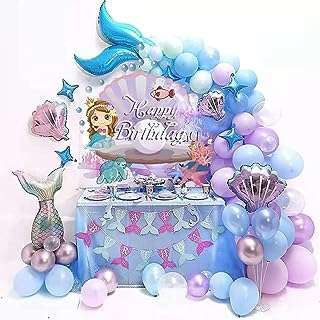 Goronb kit guirlande de ballons sirène 128 pièces fournitures de fête pour filles avec confettis. DIAYTAR COTE D'IVOIRE  - des réductions incroyables sur tous les produits dont vous avez besoin. Parcourez notre boutique en ligne pour découvrir des offres discount sur des centaines d'articles, allant de la mode aux appareils électroménagers dernier cri.
