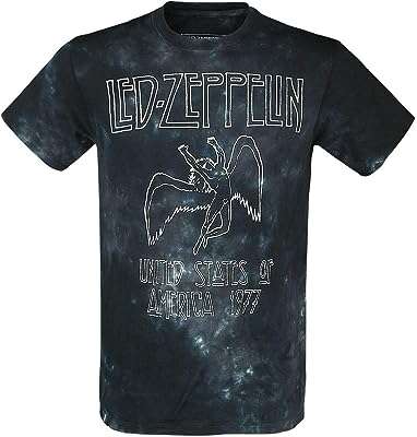 T shirt led zeppelin usa tour '77 pour homme noir. DIAYTAR COTE D'IVOIRE  vous propose une expérience de shopping inoubliable : explorez notre boutique en ligne pour trouver des réductions incroyables sur des produits pour la maison, l'électroménager, l'informatique et la mode. Ne sacrifiez pas la qualité pour des économies, grâce à DIAYTAR COTE D'IVOIRE !