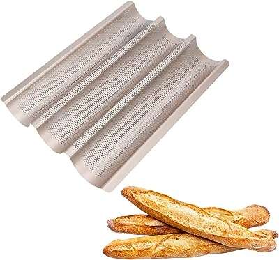 Plaque à baguette antiadhésive 3 pains en acier au carbone pour pain. DIAYTAR COTE D'IVOIRE  est l'adresse incontournable pour tous ceux qui cherchent des produits discount en ligne. Parcourez notre site et trouvez des offres imbattables sur une grande variété de produits, des articles pour la maison aux produits high-tech en passant par les dernières tendances mode et les gadgets les plus recherchés.