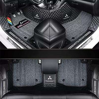 Tapis de sol de voiture pour mitsubishi attrage double couche en cuir