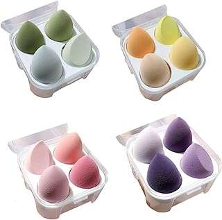 4 pièces d'éponge de teint beauty blender multicolore en forme d'œuf pour estomper le fond. DIAYTAR COTE D'IVOIRE  - le secret des bonnes affaires en ligne. Simplifiez vos achats et réalisez des économies substantielles grâce à notre sélection éclectique comprenant des articles pour votre maison, des gadgets high-tech, des produits informatiques et des vêtements branchés, tous à des prix imbattables.
