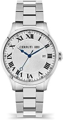 Montre pour homme cerruti 1881 à cadran blanc avec bracelet en acier
