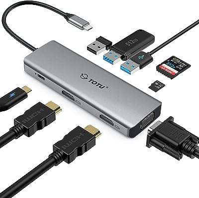 Station d'accueil toto usb c station 9 en 1 à trois écrans avec mode. Naviguez dans notre boutique en ligne DIAYTAR COTE D'IVOIRE  pour découvrir une sélection exceptionnelle de produits discount. De l'électroménager aux articles de mode en passant par l'informatique et les gadgets, vous trouverez tout ce dont vous avez besoin pour satisfaire vos envies tout en restant dans votre budget.