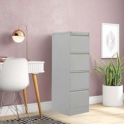Classeur vertical en acier rigide armoire de rangement grande capacité métal portable avec 4. DIAYTAR COTE D'IVOIRE, la référence des bonnes affaires en ligne ! Explorez notre boutique et découvrez une sélection variée de produits, de la maison à l'informatique en passant par la mode et les gadgets. Profitez de nos prix compétitifs et achetez en toute confiance. Faites de DIAYTAR COTE D'IVOIRE  votre allié shopping, vous ne le regretterez pas.