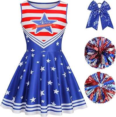 Costume de pom pom girl national pour femme du 4 juillet gragtsen 3 pièces avec pompons. Besoin de produits à petit prix ? DIAYTAR COTE D'IVOIRE  vous propose une large sélection d'articles discount, allant de la maison à l'électroménager en passant par l'informatique, la mode et les gadgets. Faites des économies en faisant vos achats chez nous !