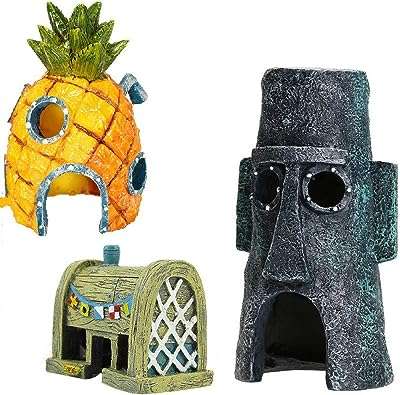 Skidoo 3 pièces ensemble décoration d'aquarium maison de calmar ananas dessin animé. DIAYTAR COTE D'IVOIRE, le choix intelligent pour des acheteurs avisés. Parcourez notre vaste collection de produits à prix réduits, allant des articles ménagers aux gadgets futuristes, pour des achats malins en un clic.