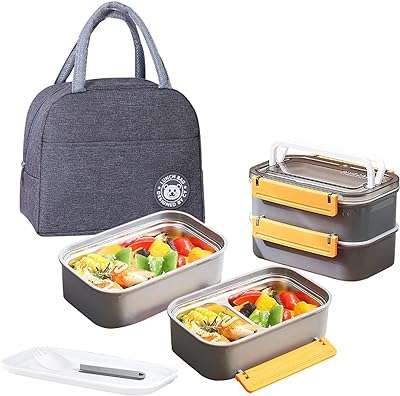Boîte à lunch en acier inoxydable boîtes bento isothermes multifonctions récipients alimentaires avec 2. DIAYTAR COTE D'IVOIRE, votre source d'économies en ligne pour tout ce dont vous avez besoin ! Explorez notre boutique généraliste et découvrez un vaste éventail de produits discount pour la maison, l'électronique, la mode et bien plus encore. Profitez des meilleures offres à des prix incroyablement bas, tout en économisant sur votre budget !