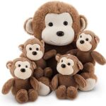 5 pièces animaux en peluche gros singe avec 4 mignons. DIAYTAR COTE D'IVOIRE  : la référence en matière d'achats discount en ligne ! Découvrez notre large sélection de produits à des prix imbattables, de la maison à l'électroménager, en passant par l'informatique et la mode. Grâce à nos offres exclusives, faites-vous plaisir sans vous ruiner et profitez d'une qualité inégalée !