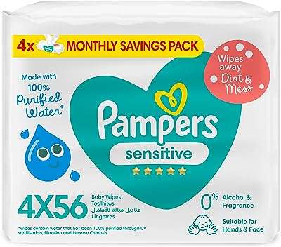 Lingettes pampers sensitive pour bébé 3+1 224 lingettes. DIAYTAR COTE D'IVOIRE  - La solution idéale pour les chasseurs de bonnes affaires en ligne. Trouvez des produits discount de haute qualité dans toutes les catégories, y compris la mode, l'électronique, l'ameublement et bien plus encore. Économisez sans compromis sur la qualité !