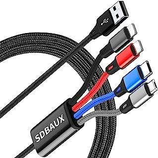 Câble de chargeur multi usb sdb 3a adaptateur de cordon de charge 4 en 1 avec deux. Découvrez DIAYTAR COTE D'IVOIRE  et préparez-vous à vivre l'expérience d'achat en ligne ultime. Notre boutique propose une gamme complète de produits discount, de la maison aux appareils électroniques, en passant par la mode, offrant ainsi des solutions abordables pour tous vos besoins.