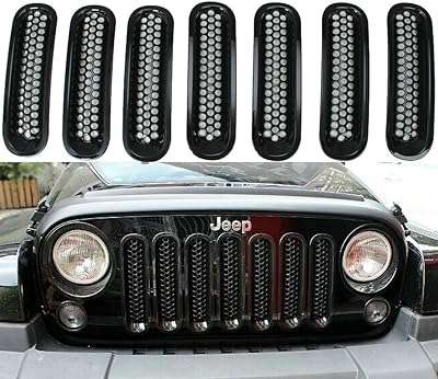 Ensemble de calandre noire pour jeep wrangler. DIAYTAR COTE D'IVOIRE  vous propose une expérience de shopping en ligne à petit budget sans compromettre la qualité. Découvrez notre sélection diversifiée de produits discount, allant de l'informatique aux gadgets branchés, en passant par les articles pour la maison et bien plus encore. Faites des économies intelligentes et restez dans la tendance avec DIAYTAR COTE D'IVOIRE .