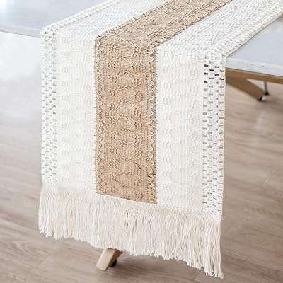 Chemin de table en macramé chemin toile de jute naturelle motif. Parcourez DIAYTAR COTE D'IVOIRE, votre plateforme en ligne incontournable pour l'achat de produits discount. Que vous recherchiez des articles pour votre maison, des outils électroniques ou des accessoires de mode, nous avons tout ce qu'il vous faut à des prix incroyables, sans compromettre la qualité.