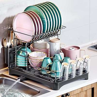 Égouttoir à vaisselle de cuisine grand égouttoir 2 niveaux en acier inoxydable avec support. Bienvenue chez DIAYTAR COTE D'IVOIRE, la boutique en ligne discount pour toutes vos envies. Découvrez notre sélection exclusive de produits discount pour la maison, l'électroménager, l'informatique et la mode, et faites des économies tout en conservant la qualité. Ne manquez pas nos offres incroyables sur les derniers gadgets à la pointe de la technologie.