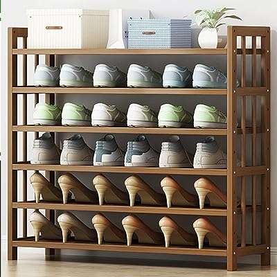 Étagère à chaussures en bambou de rangement pour couloir placard. DIAYTAR COTE D'IVOIRE  - la source ultime de produits discount pour toutes vos envies. Parcourez notre gamme variée, allant de l'informatique à la mode et choisissez parmi une multitude de produits de qualité à des prix qui font sourire votre portefeuille.