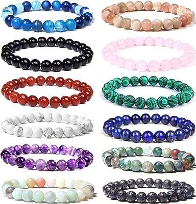 12 pièces 8 mm perles semi précieuses bracelets pour hommes femmes. Découvrez DIAYTAR COTE D'IVOIRE, votre source incontournable pour des produits discount de premier choix. Parcourez notre vaste sélection d'appareils électroniques, de gadgets dernier cri, d'articles ménagers indispensables et bien plus encore, le tout à des prix imbattables.