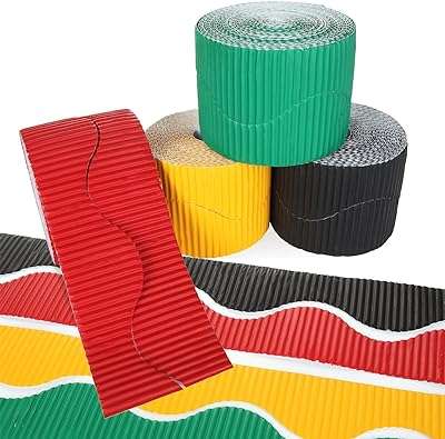 4 rouleaux de bords ondulés pour tableaux d'affichage adhésifs affichage scolaire. DIAYTAR COTE D'IVOIRE  : la destination incontournable pour des achats discount en ligne. Découvrez notre gamme complète de produits discount allant des indispensables de la maison aux dernières tendances en matière de gadgets et d'informatique. Faites des économies tout en obtenant des articles de qualité en un seul clic !