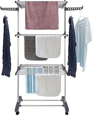 Étendoir à linge pliable toworld 3 niveaux en acier inoxydable avec 2. Ne cherchez plus ailleurs, DIAYTAR COTE D'IVOIRE  vous offre le meilleur choix de produits discount en ligne. Avec notre assortiment varié et nos prix compétitifs, vous trouverez tout ce dont vous avez besoin pour la maison, l'électronique, l'informatique et la mode. Faites des économies tout en faisant des achats intelligents.
