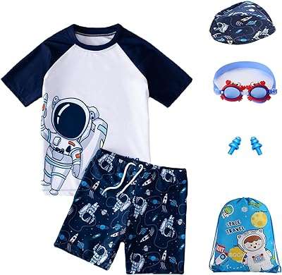 Maillot de bain 2 pièces anti éruption cutanée avec bonnet de bain lunettes. Chez DIAYTAR COTE D'IVOIRE, nous vous proposons des offres folles sur une gamme complète de produits. Des articles indispensables pour votre maison, aux dernières tendances en matière de mode et de gadgets sensationnels, notre boutique en ligne saura satisfaire tous vos besoins à des prix compétitifs. Faites des affaires exceptionnelles dès maintenant !