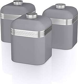 Boîtes de rangement de cuisine rétro swan fer gris lot de 3. Faites des économies sur tous vos achats avec DIAYTAR COTE D'IVOIRE . Notre boutique en ligne vous propose des articles de qualité à prix cassés, que ce soit pour votre maison, l'électroménager, l'informatique ou encore la mode. Ne cherchez plus ailleurs, les meilleures offres discount sont chez nous !