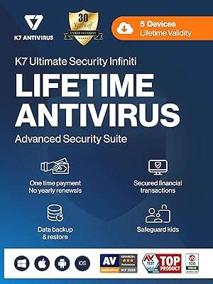 K7 ultimate security infinity antivirus for life 2022 | 5 appareils protection contre les menaces. La boutique en ligne DIAYTAR COTE D'IVOIRE  propose une large gamme de produits discount pour répondre à tous vos besoins. Obtenez les dernières innovations technologiques, les indispensables pour votre maison et une sélection de vêtements à la mode, le tout à des prix avantageux. Parcourez notre catalogue et profitez de réductions exceptionnelles !