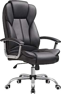 Songmix chaise de bureau à dossier haut et grand siège inclinable en pu. Rejoignez DIAYTAR COTE D'IVOIRE, votre compagnon de shopping à prix malin ! Explorez notre boutique en ligne et découvrez un éventail de produits discount, des articles essentiels pour la maison aux appareils électroménagers, en passant par l'informatique, la mode tendance et les gadgets à petit prix.