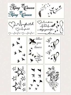 10 feuilles de tatouages ​​temporaires pour hommes et femmes d'autocollants. Rendez votre shopping en ligne encore plus satisfaisant avec DIAYTAR COTE D'IVOIRE . Notre boutique propose une grande variété de produits discount pour tous les aspects de votre vie, de l'équipement de la maison aux gadgets à la mode. Profitez de nos prix compétitifs et trouvez des offres incroyables sur tous vos achats !