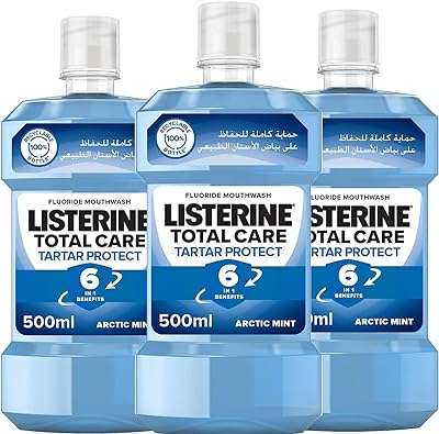 Rince de bouche listerine total care tartar protect paquet de 3 x. Trouvez tout ce dont vous avez besoin à des prix incroyables sur DIAYTAR COTE D'IVOIRE  ! Notre large gamme de produits discount comprend des articles pour la maison, de l'électroménager à l'informatique en passant par la mode et les gadgets de pointe. Explorez nos offres variées et redécorez votre espace avec style, équipez-vous des dernières technologies, ou mettez à jour votre garde-robe sans vous ruiner. Profitez de la commodité de nos achats en ligne avec des options de livraison rapides et fiables !