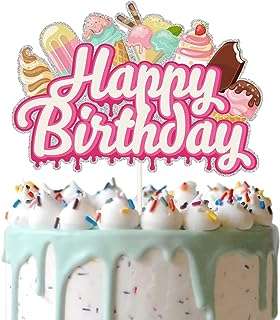 Crème glacée joyeux anniversaire gâteau topper à la crème popsicle été fournitures de fête. DIAYTAR COTE D'IVOIRE  - optimisez votre budget sans sacrifier la qualité ! Découvrez notre sélection discount allant des articles de mode aux équipements électroménagers, pour des économies garanties.