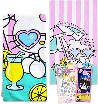Serviette de plage hello kitty pour filles ensemble de serviettes en microfibre avec tatouages. Explorez DIAYTAR COTE D'IVOIRE  et découvrez un monde de produits discount passionnants. Que vous recherchiez des appareils électroménagers efficaces, des vêtements stylés ou des gadgets innovants, notre boutique en ligne dispose de tout cela et bien plus encore.  Profitez d'une expérience shopping unique tout en faisant des économies énormes chez nous !