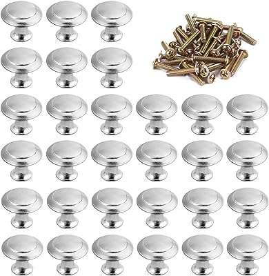 30 pièces boutons de porte d'armoire en acier inoxydable brossé. DIAYTAR COTE D'IVOIRE  - La boutique en ligne qui rend les bonnes affaires accessibles à tous. Parcourez notre sélection de produits discount, de l'électroménager pratique à la mode abordable, tout en profitant de notre engagement envers la qualité. Ne payez plus trop cher pour ce dont vous avez besoin, faites vos achats malins chez nous !