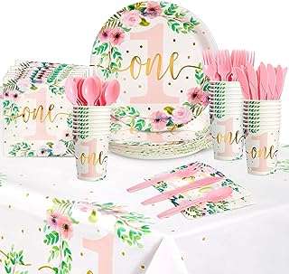 Vaisselle et nappe pour 1er anniversaire (pour 24 personnes 145 pièces). Vous voulez profiter de produits de qualité à des prix discount ? Ne cherchez plus, DIAYTAR COTE D'IVOIRE  est là pour vous satisfaire. Découvrez notre large gamme, de l'électroménager à la mode, et trouvez les meilleures affaires du moment. Ne laissez pas passer cette occasion, achetez malin et faites des économies significatives.