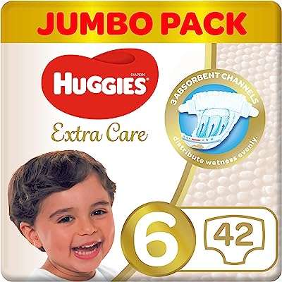Couches huggies extra care taille 6 15+ kg 42 pièces. Découvrez DIAYTAR COTE D'IVOIRE, votre nouvelle destination pour des achats discount en ligne. Parcourez notre large assortiment de produits allant des articles pour la maison aux appareils électroniques, en passant par la mode et les gadgets, et bénéficiez de réductions incroyables. Ne cherchez plus ailleurs, nous avons tout ce qu'il vous faut à des prix compétitifs.
