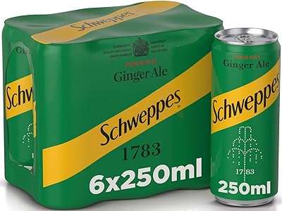 Boisson au gingembre schweppes 6x250ml. Ne payez pas plus cher pour vos achats ! DIAYTAR COTE D'IVOIRE  propose une sélection de produits discount pour tous les budgets, allant de la maison à l'électroménager en passant par l'informatique, la mode et les gadgets. Faites des économies sans compromis sur la qualité !
