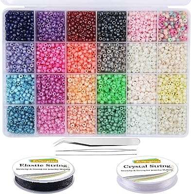 Yutinghao 6000 pièces petites perles de verre pour l'artisanat les bracelets les colliers la fabrication. DIAYTAR COTE D'IVOIRE  est le paradis des bonnes affaires ! Trouvez tout ce dont vous avez besoin pour votre maison, de l'informatique à l'électroménager, à des prix défiant toute concurrence. Ne manquez pas nos offres incroyables et profitez de la livraison rapide pour recevoir vos achats directement chez vous.
