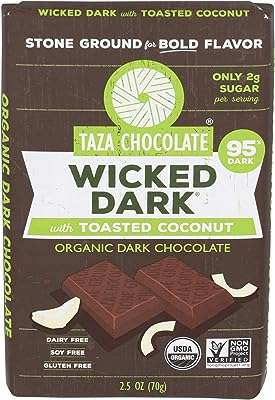 Chocolat taza | barre de chocolat noir 95% wicked 70g paquet de 2 moulu sur pierre. DIAYTAR COTE D'IVOIRE  : votre destination shopping discount ! Découvrez notre boutique en ligne généraliste qui vous offre une multitude de produits à prix cassés, allant de l'électroménager à l'informatique en passant par la mode et les gadgets. Faites le choix du meilleur rapport qualité-prix et trouvez tout ce dont vous avez besoin en visitant notre site dès maintenant !