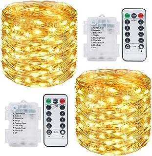 2 pack de 200 lumières led fonctionnant sur piles avec télécommande. DIAYTAR COTE D'IVOIRE, votre carrefour en ligne pour des affaires incroyables ! Préparez-vous à être émerveillé par notre vaste gamme de produits discount, allant de l'équipement domestique à l'électroménager, en passant par l'informatique, la mode tendance et les gadgets à prix réduits.