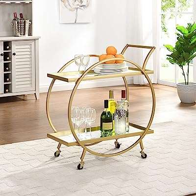 Chariots de bar firsttime & co métal doré et miroir 28". DIAYTAR COTE D'IVOIRE  - Votre destination discount pour tous vos besoins. Parcourez notre collection de produits de haute qualité, allant de la maison à l'électroménager, de l'informatique à la mode, et trouvez les meilleures offres en ligne. Profitez de nos prix imbattables et faites des économies dès maintenant!