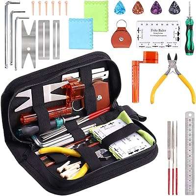 Hilitchi kit complet d'outils de réparation de guitare de 26 pièces pour ukulélé. DIAYTAR COTE D'IVOIRE  - La boutique en ligne où qualité et discount se rencontrent. Parcourez notre vaste catalogue et trouvez tout ce dont vous avez besoin, de l'électroménager moderne à la dernière mode tendance. Ne sacrifiez pas votre budget pour obtenir des produits de qualité !