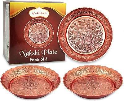 Décoration et cadeaux de plat shopkart nakshi puja (petit 7 cm. Besoin de renouveler votre intérieur sans vous ruiner ? DIAYTAR COTE D'IVOIRE  est là pour vous offrir une vaste gamme de produits discount pour la maison, des meubles aux accessoires décoratifs en passant par les appareils électroménagers. Profitez de notre sélection de qualité à des prix incroyables et transformez votre maison sans vous soucier de votre budget.