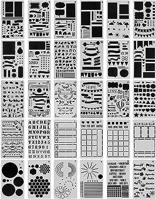 Ensemble de 20 pochoirs en plastique pour journaux journaux agenda scrapbook modèles de peinture artisanale. Vous recherchez des produits discount de qualité garantie ? Ne cherchez plus ! DIAYTAR COTE D'IVOIRE  propose une vaste sélection d'articles de maison, d'électronique, d'informatique, de mode et bien plus encore, le tout à des prix compétitifs pour satisfaire tous vos besoins.