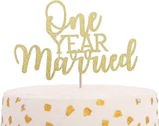 Décorations de gâteaux pour 1 an de mariage à paillettes dorées. Faites des économies sur tous vos achats avec DIAYTAR COTE D'IVOIRE . Notre boutique en ligne vous propose des articles de qualité à prix cassés, que ce soit pour votre maison, l'électroménager, l'informatique ou encore la mode. Ne cherchez plus ailleurs, les meilleures offres discount sont chez nous !