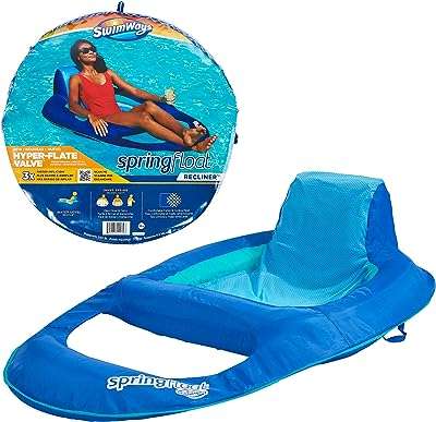 Chaise de piscine flottante swimways spring avec hypervalve flotteur gonflable bleu. Bienvenue chez DIAYTAR COTE D'IVOIRE, votre guichet unique pour des achats discount en ligne. Parcourez notre catalogue étendu et trouvez des articles variés, allant de l'électroménager pratique à la dernière mode, le tout à des prix imbattables. Profitez de la qualité sans compromis tout en maximisant vos économies chez nous.
