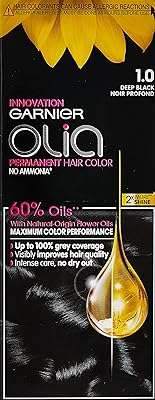 Coloration permanente garnier olia sans ammoniaque 60 % d'huiles 1.0 noir