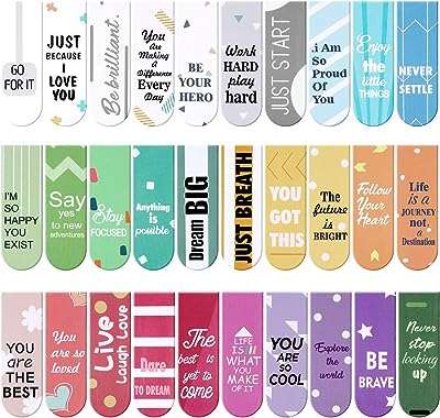 30pcs citations inspirantes signets magnétiques de motivation marqueurs de page clips positifs pour étudiants. DIAYTAR COTE D'IVOIRE, la boutique en ligne qui rend l'achat de produits discount facile et abordable. Parcourez notre collection variée allant de la maison à l'électroménager, en passant par l'informatique, la mode et les gadgets, et trouvez tout ce dont vous avez besoin à des prix défiant toute concurrence !