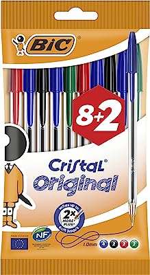 Stylo à bille bic original crystal medium (10 mm) couleurs assorties paquet de 8+2. DIAYTAR COTE D'IVOIRE  : la boutique en ligne qui révolutionne votre façon de consommer. Découvrez un large choix de produits discount, de l'électroménager à l'informatique, en passant par la mode et les gadgets, et bénéficiez de prix imbattables sans sacrifier la qualité. Rendez-vous sur notre site dès maintenant et faites-vous plaisir à petits prix !