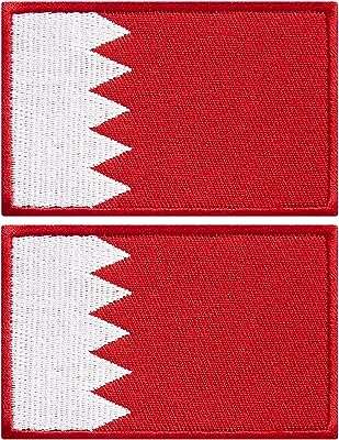 Patchs brodés du drapeau de bahreïn par steadysz patch militaire tactique pour vêtements