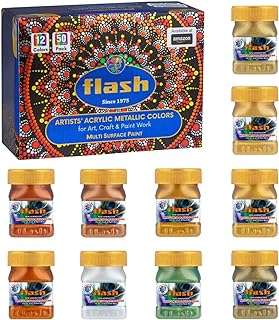 Peinture acrylique métallisée flash premium (couleur métallique unie x 12 couleurs). DIAYTAR COTE D'IVOIRE, votre destination en ligne pour des achats économiques et malins. Avec notre sélection discount de produits pour la maison, l'électroménager, l'informatique, la mode et les gadgets, vous ne trouverez pas de meilleur endroit pour réaliser des économies sans compromettre la qualité. Parcourez notre site dès maintenant et découvrez des prix imbattables.